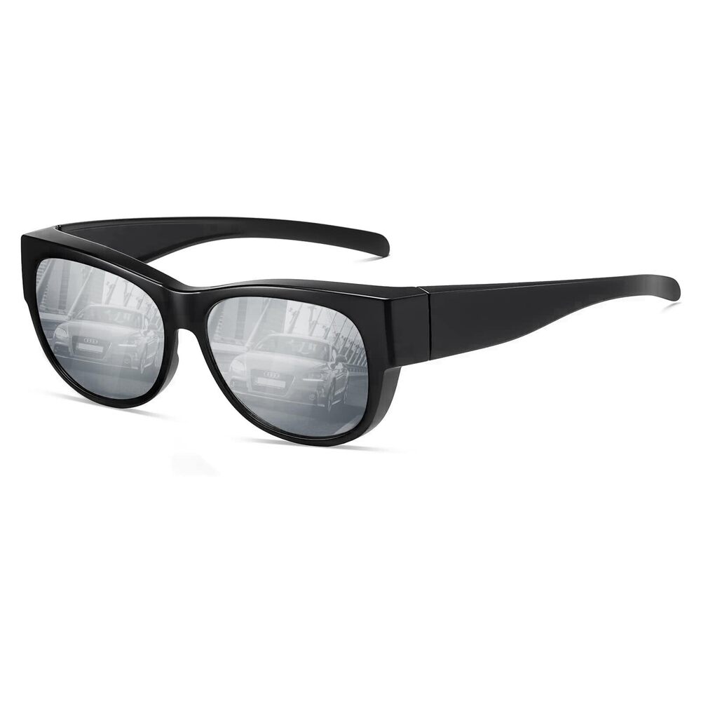9053 Polarized Fit Over Glasses Sunglasses UV Protection Trendy Oval Wrap